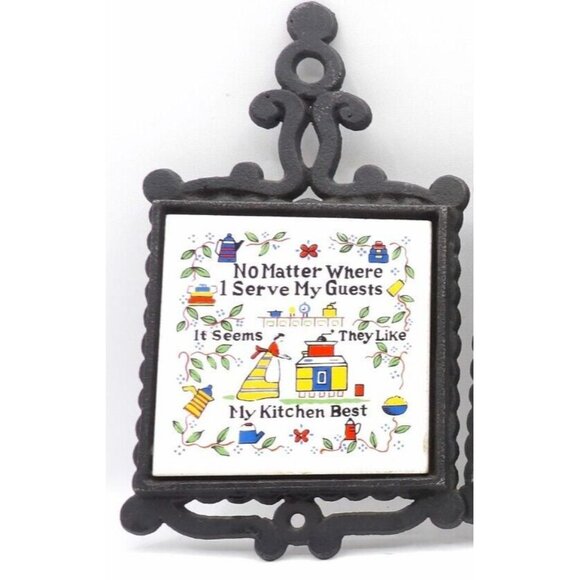 Cast Iron Ceramic Trivets (Set of 3) Made in Japan Lego Brand - Picture 2 of 5